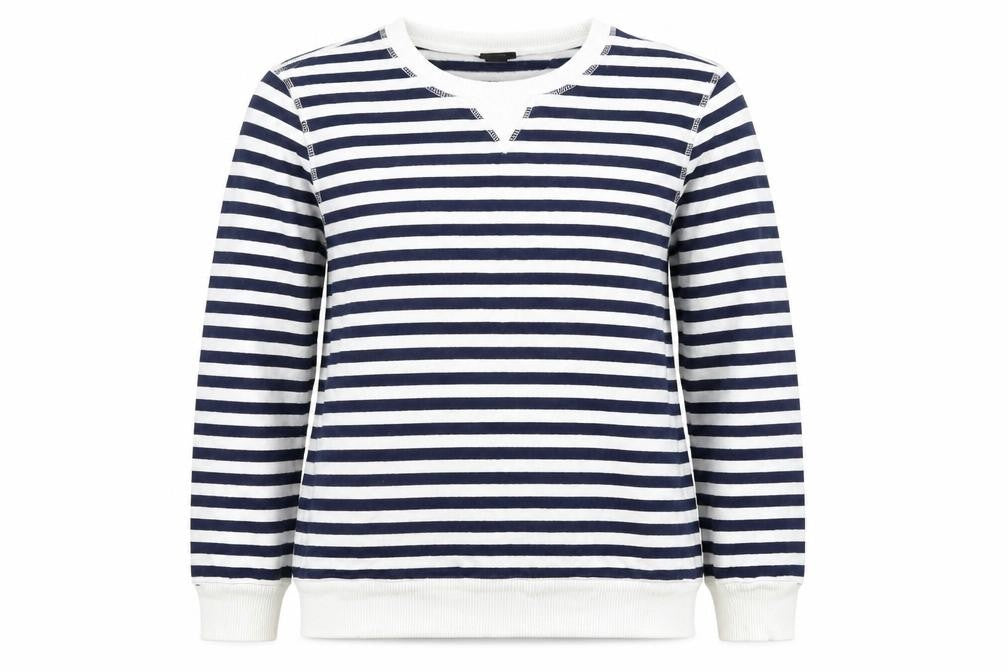 H&M Womens Blue Striped Pullover Sweatshirt Size 12