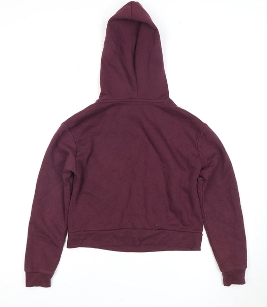 New Look Girls Burgundy Hoodie, Age 12-13, Pullover, Logo