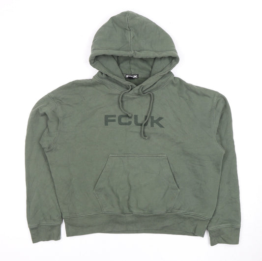 FCUK Green Unisex Pullover Hoodie M