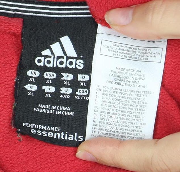 Adidas Men's Red Sweatshirt XL Pullover