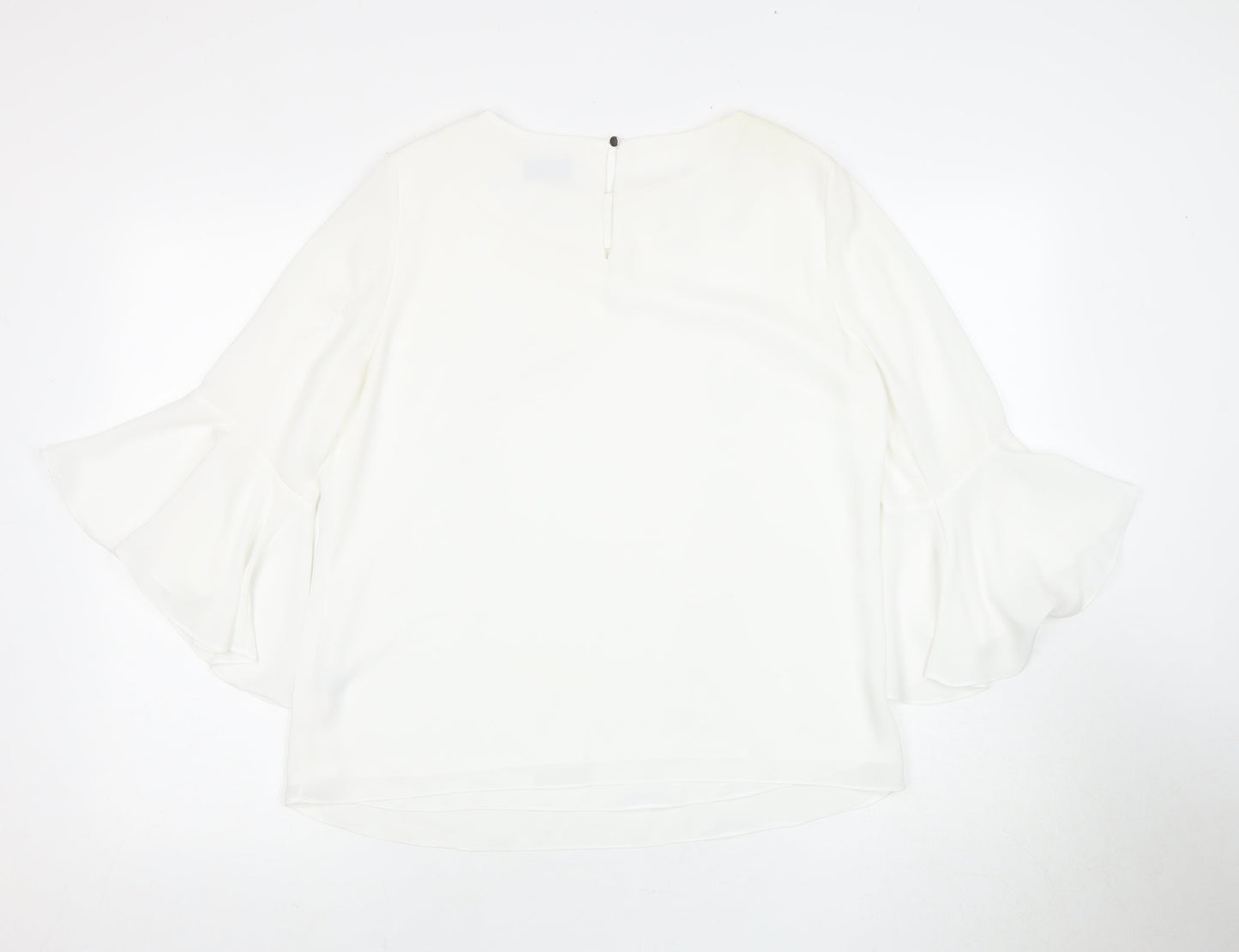 Wallis Women's White Beaded Blouse Size 12
