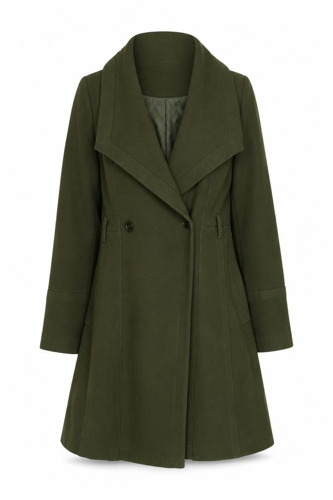 Oasis Women's Green Overcoat M - Casual Autumn/Winter