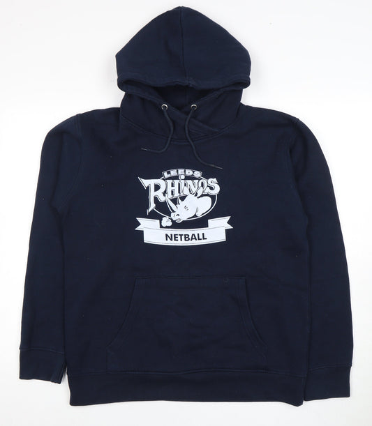 Leeds Rhinos Unisex Blue Pullover Hoodie 14 Plus