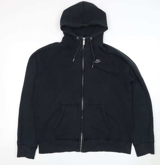 Nike Men's Black Full Zip Hoodie, Size L
