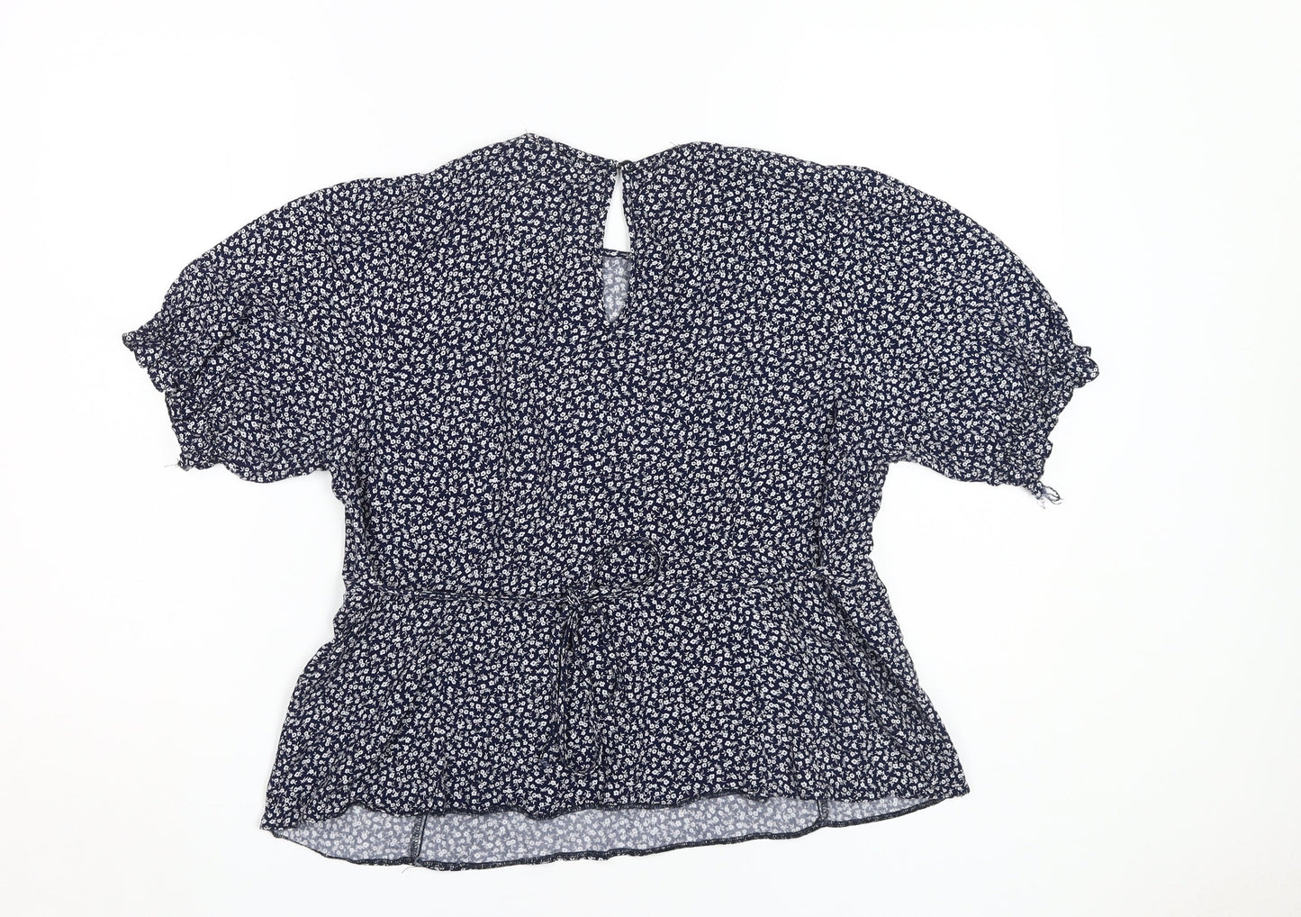 New Look Women's Blue Floral Blouse Size 14