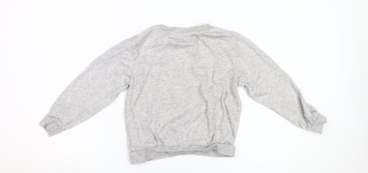 H&M Girls Grey Minnie Mouse Sweatshirt 7-8 Years