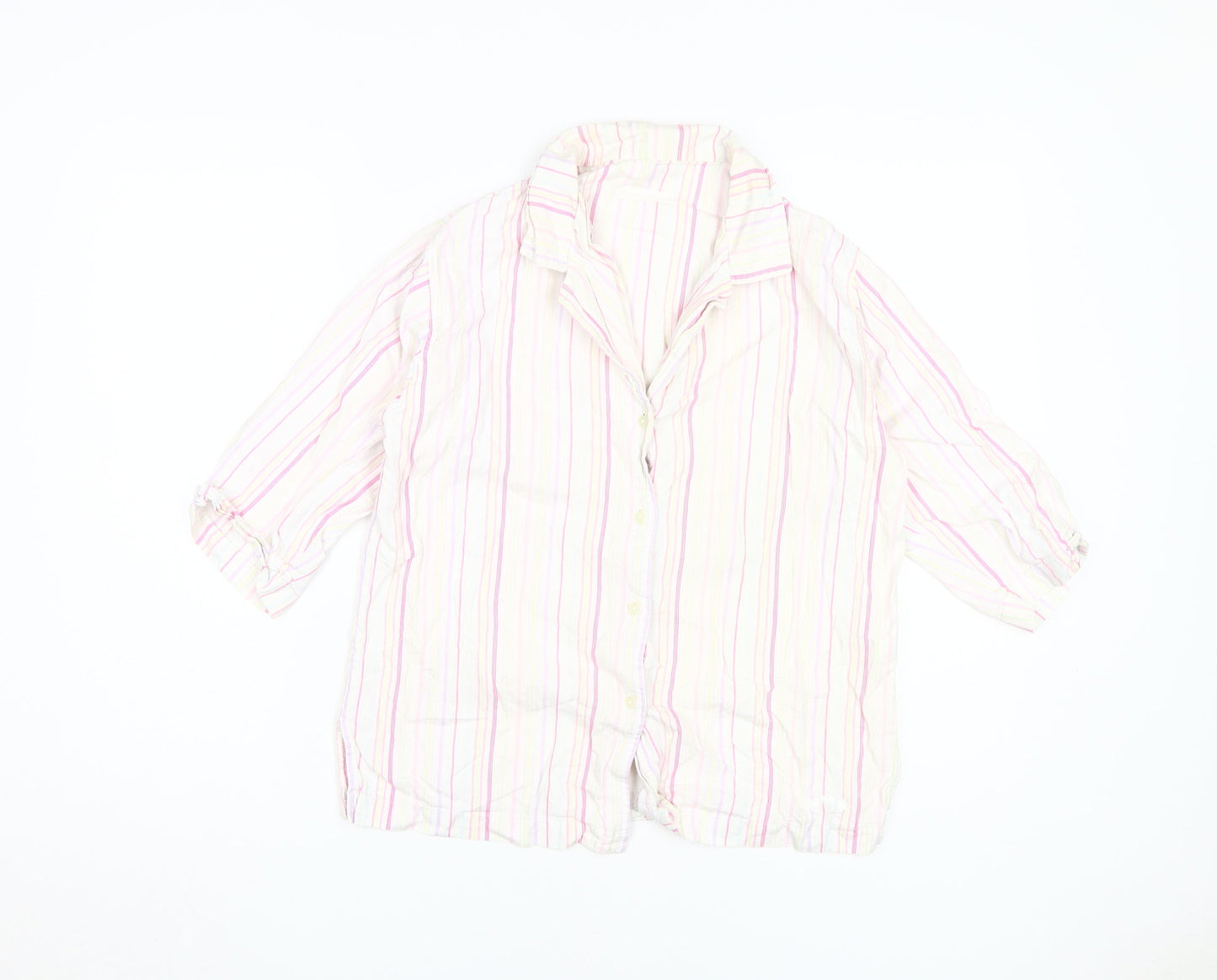 Marks and Spencer Women's Multicoloured Button-Up Shirt M
