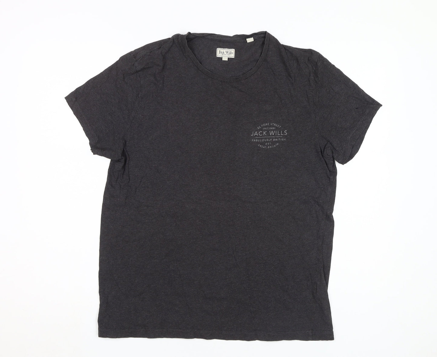 Jack Wills Men's Black Crew Neck T-Shirt M