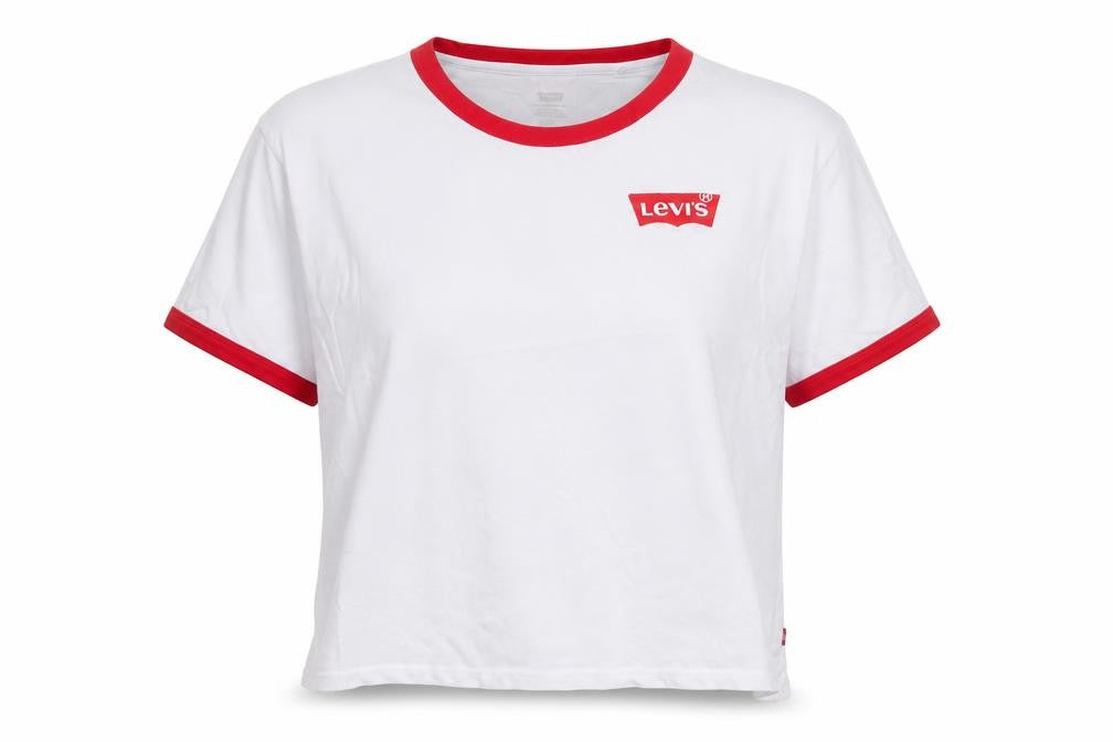 Womens UK Size L Levi's White 100% Cotton T-Shirt