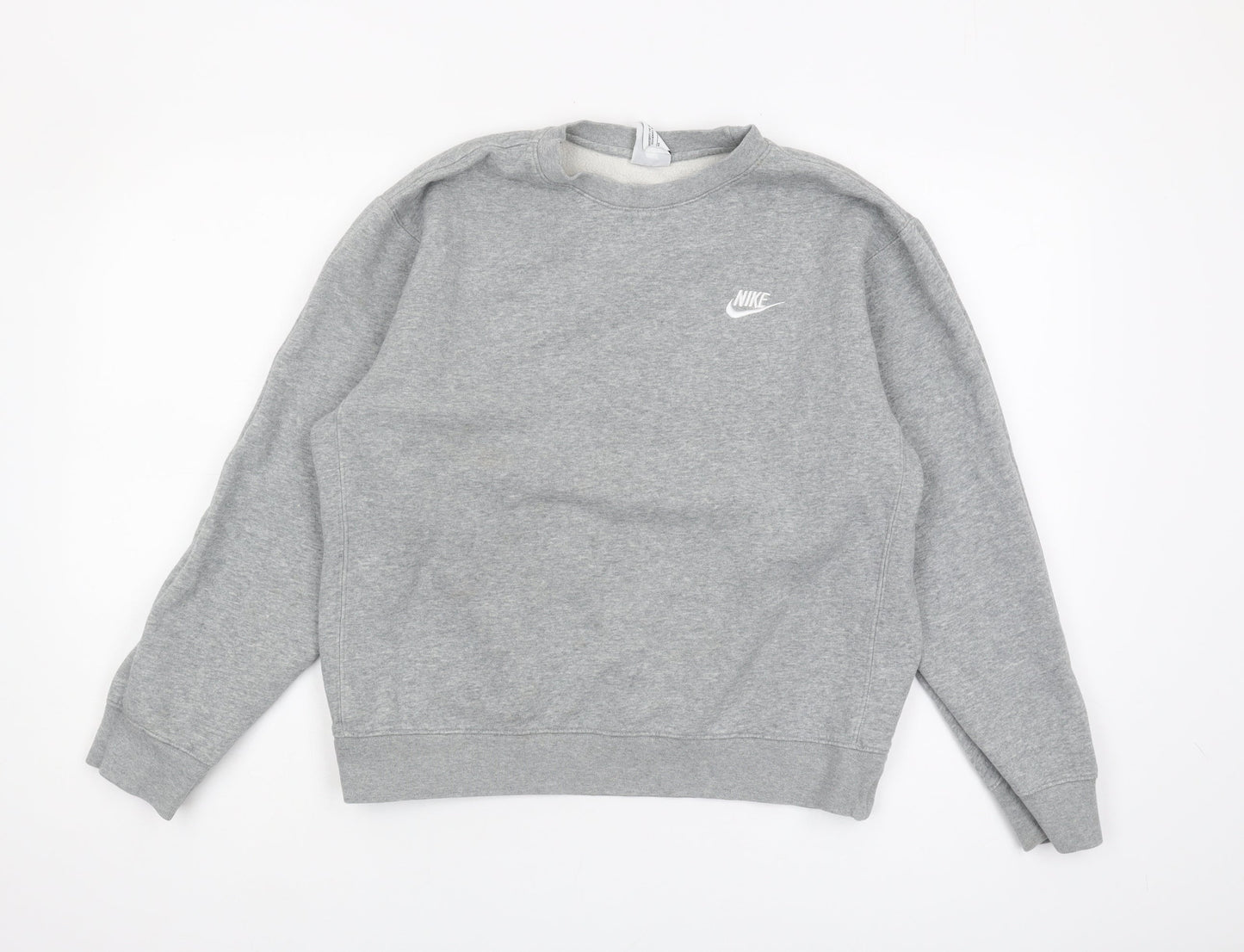 Nike Grey Unisex Sweatshirt, S - Casual Pullover Crew