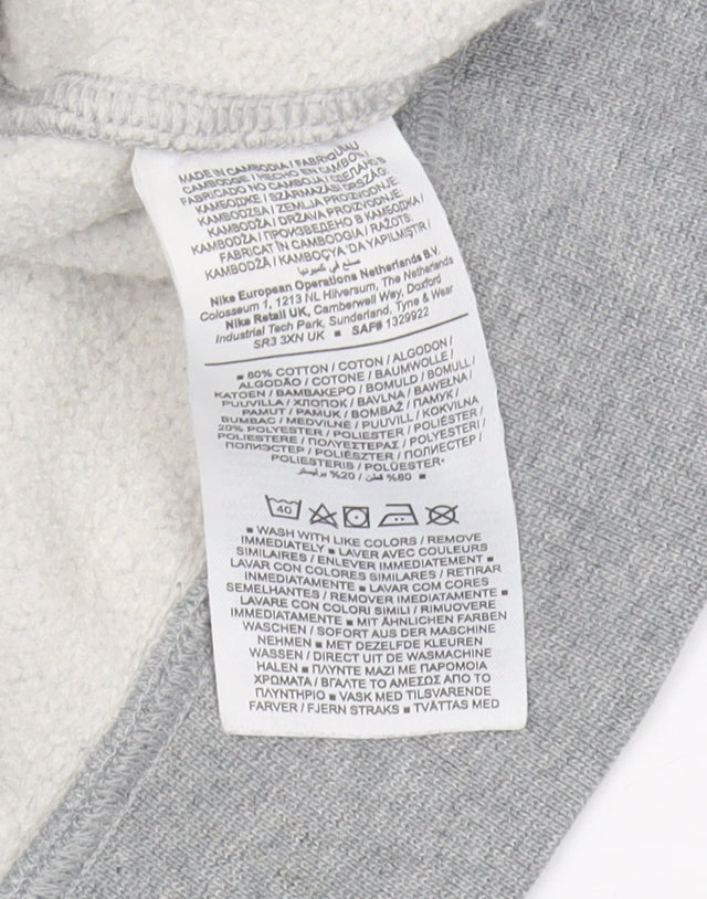 Nike Grey Unisex Sweatshirt, S - Casual Pullover Crew