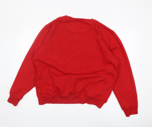 Easybuy Men's Red XL Pullover Sweatshirt with Logo