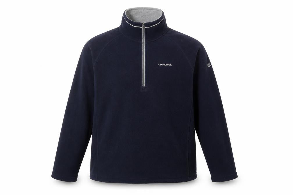 Mens UK L Regular Craghoppers Blue 1/2 Zip Sweatshirt