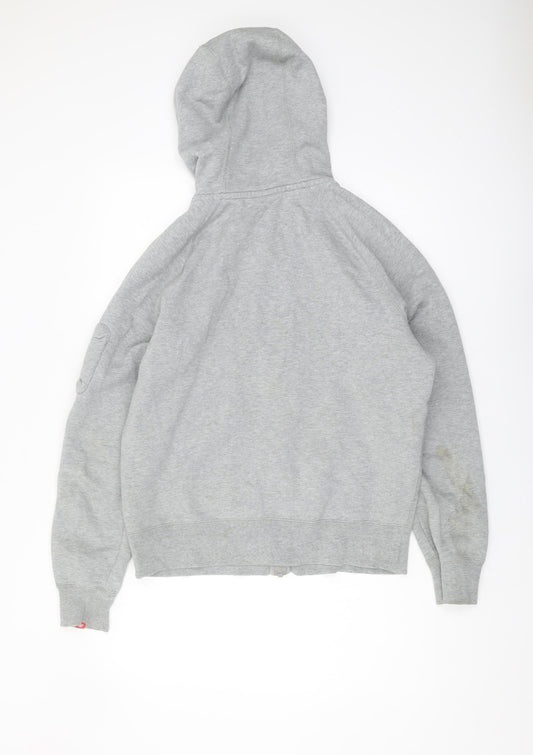 Nike Men's Grey Full Zip Hoodie - M - Hooded Fleece