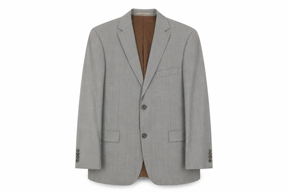 Mens 40 Chest Regular HUGO BOSS Grey Two-Button Blazer
