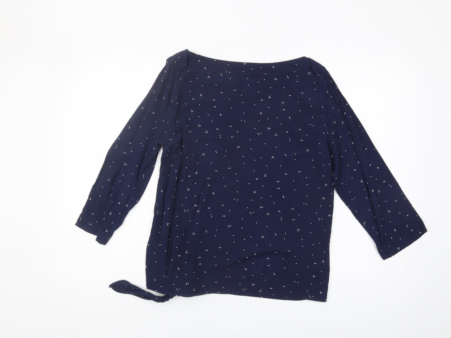 White Stuff Women's Blue Polka Dot Blouse UK 10