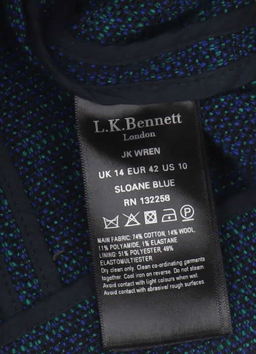 L.K. Bennett Women's Blue Blazer Size 14