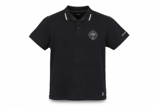 Firetrap Men's Black Polo, M, Short Sleeve, Logo Accent