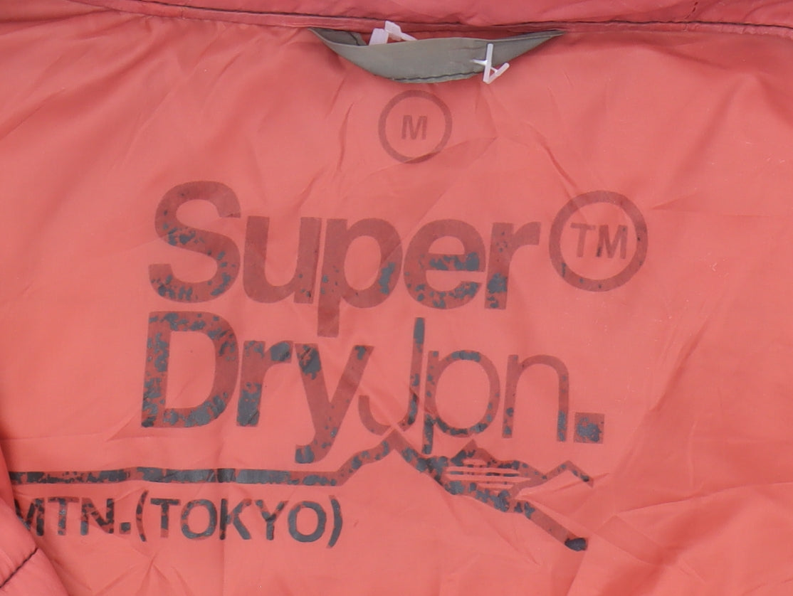 Superdry Women's Grey Hooded Puffer Jacket M