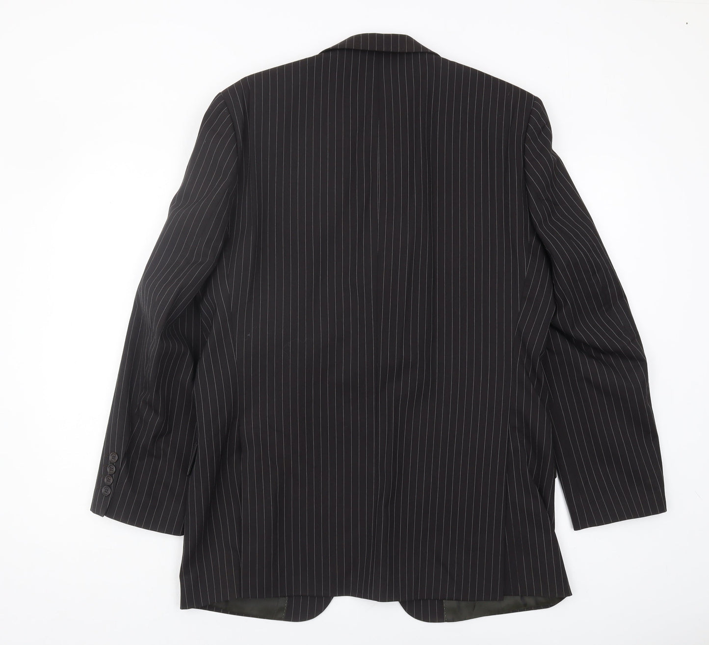 Daniel Hechter Men's Black Pinstripe Suit Jacket 38R