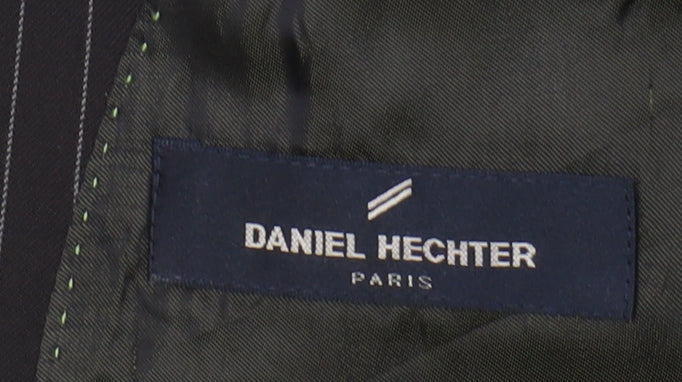 Daniel Hechter Men's Black Pinstripe Suit Jacket 38R