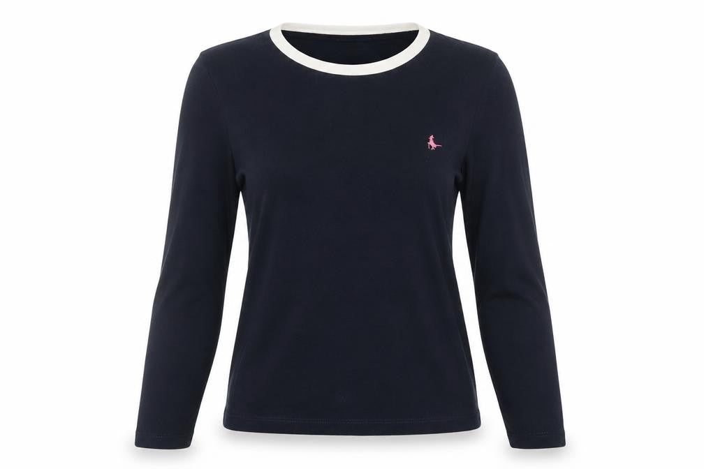 Womens UK Size 10 Jack Wills Black Cotton T-Shirt