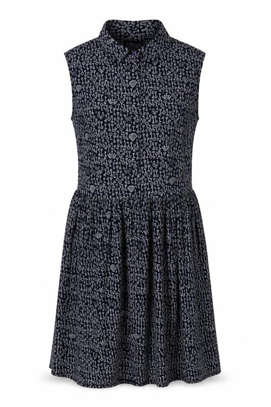 Jack Wills Women's Black Sleeveless Collared Dress