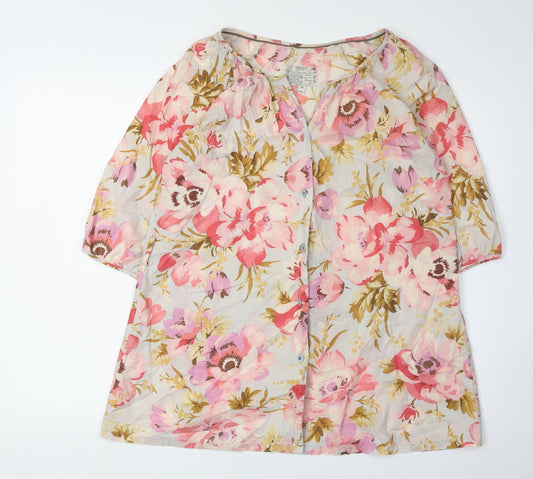 Tom Joule Women's Multicoloured Floral Tunic Blouse M