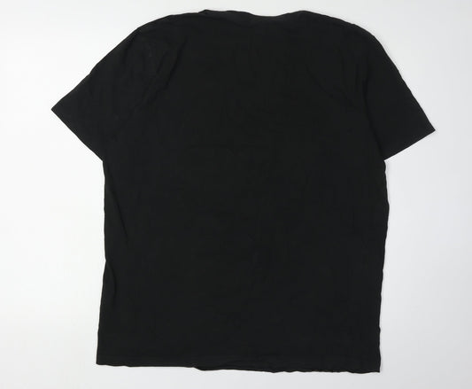 Jack & Jones Men's Black 2XL Graphic T-Shirt