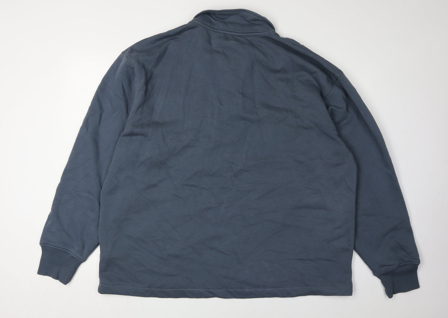 Next Men's XL Blue Collared Zip Sweatshirt