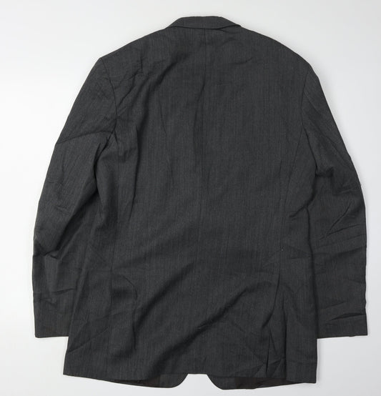 Marks and Spencer Men's Grey Single-Breasted Blazer 40L