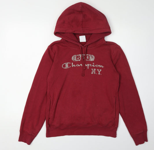 Champion Red Unisex Adults Pullover Hoodie M