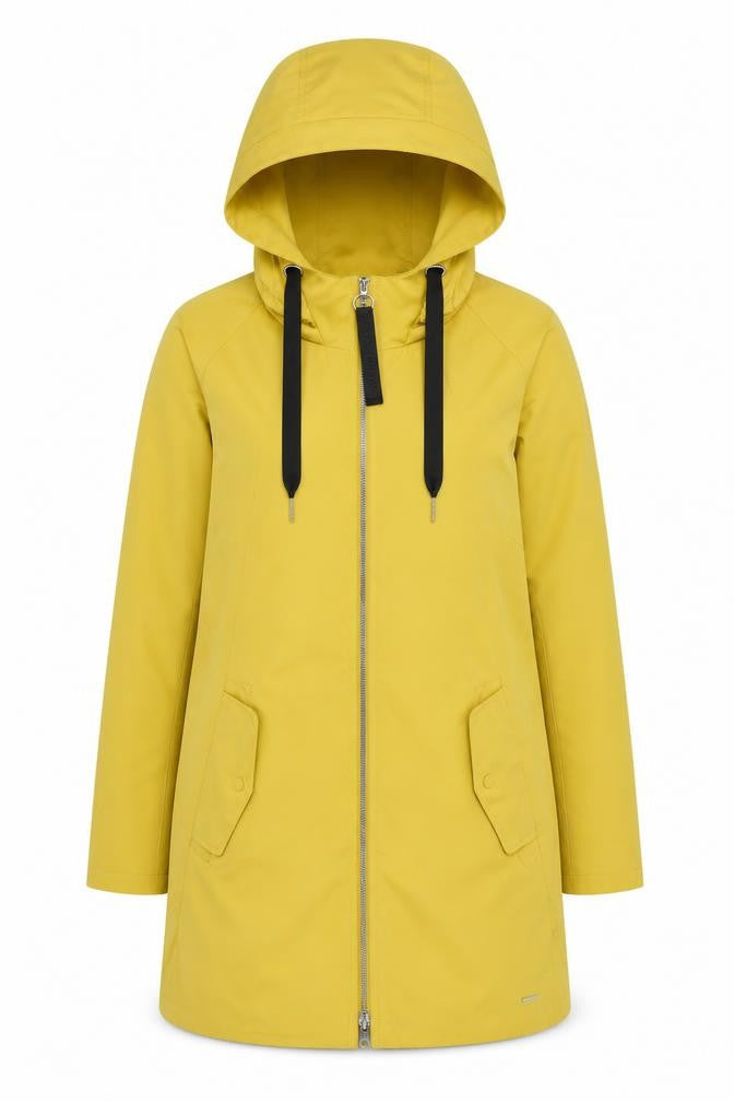 Rino & Pelle Women's Yellow Hooded Jacket Size 10