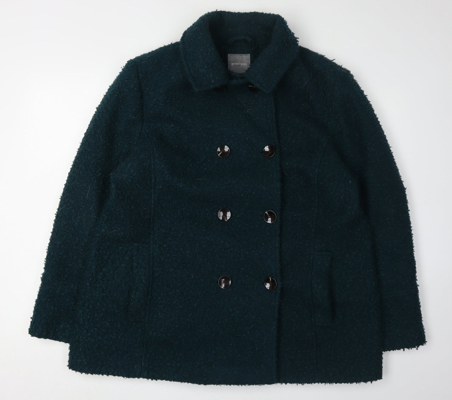 Principles Women's Blue Pea Coat Size 22