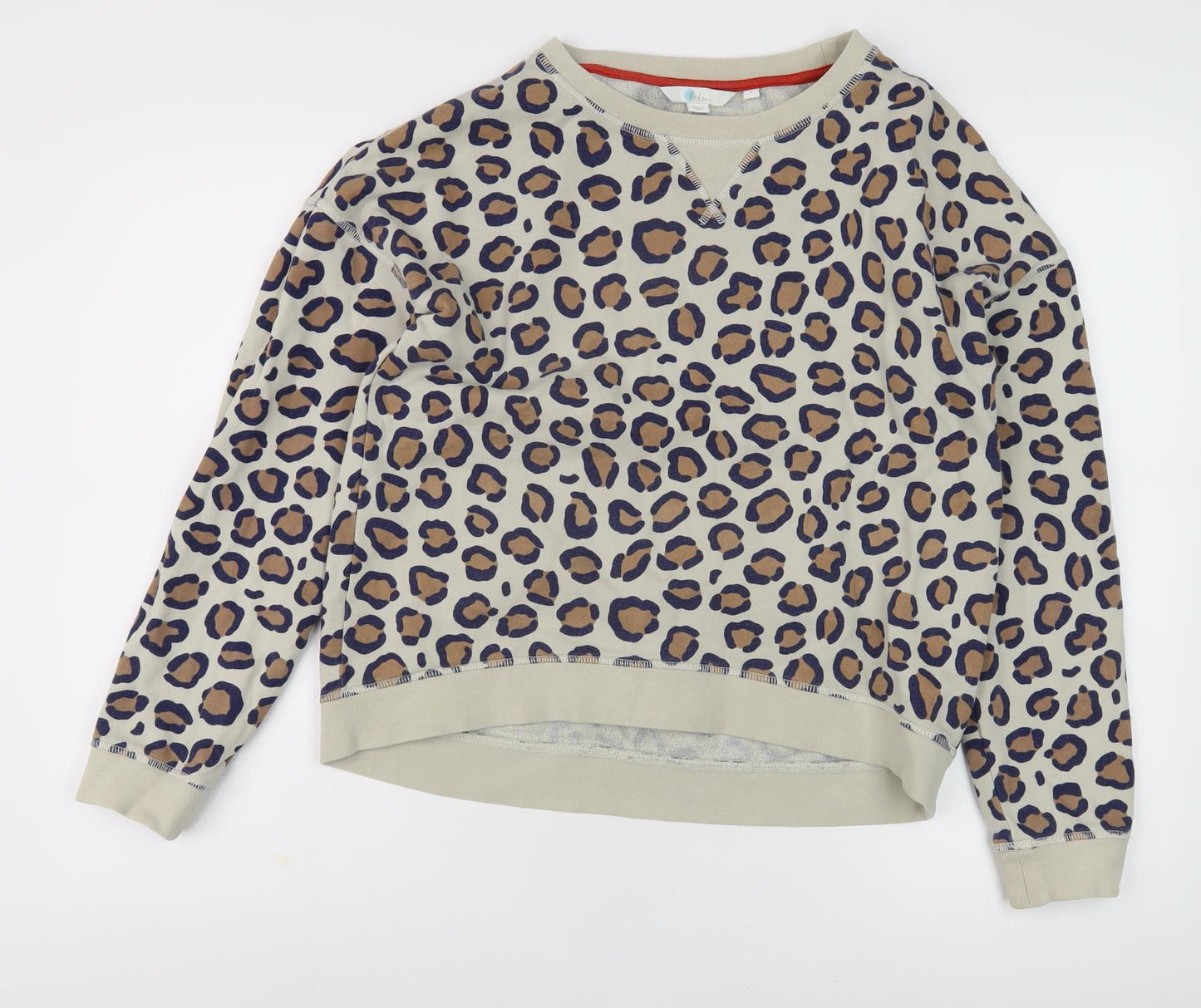 Boden Women's S Beige Multicoloured Pullover Sweatshirt