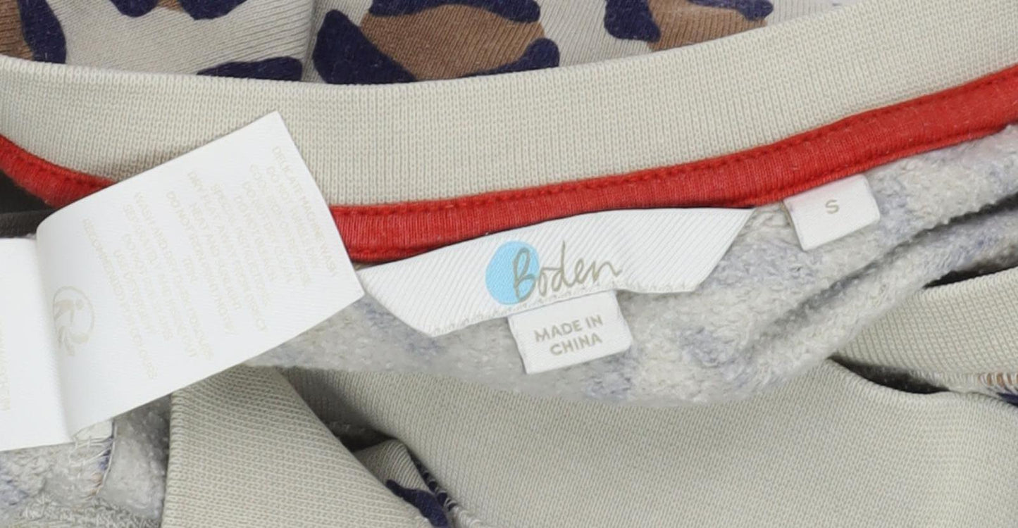 Boden Women's S Beige Multicoloured Pullover Sweatshirt