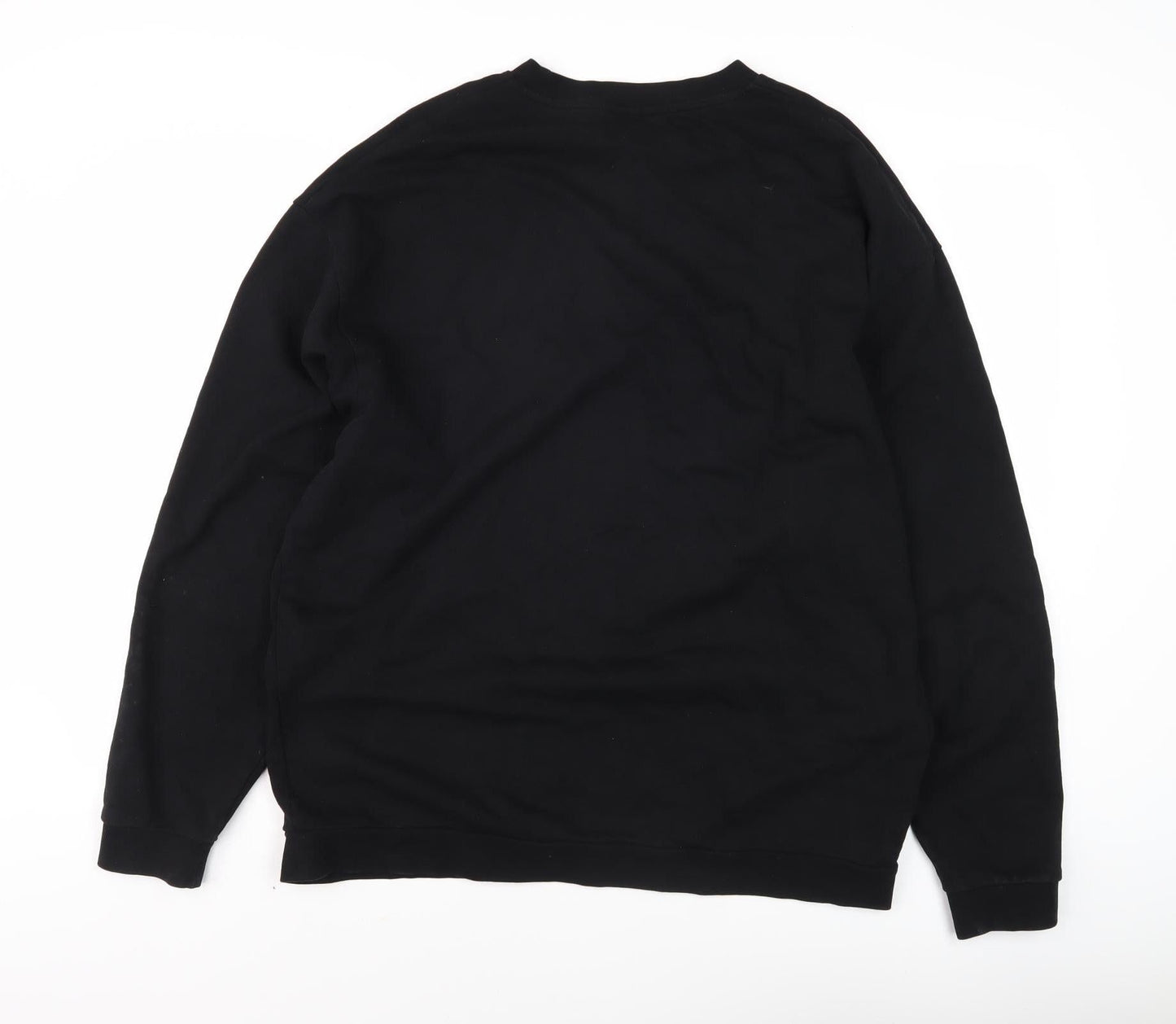 ASOS Men's Black Pullover Sweatshirt, M, Graphic Print