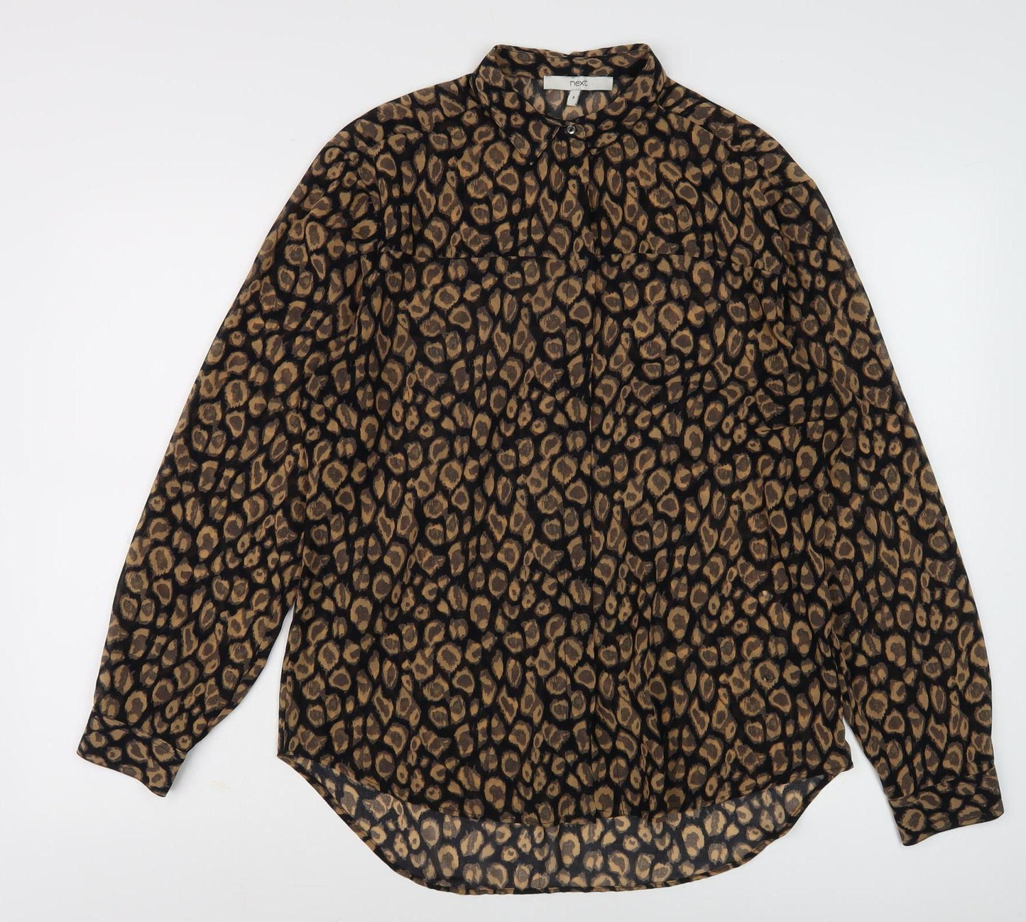 Next Women's Multicoloured Animal Print Blouse, Size 8