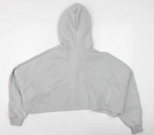 Grey Women's Full Zip Hoodie, Size M, Relaxed Fit