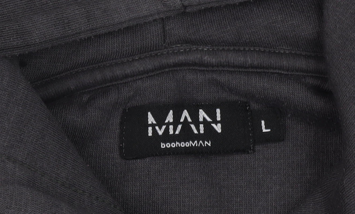 boohooMAN Men's Black Pullover Hoodie L