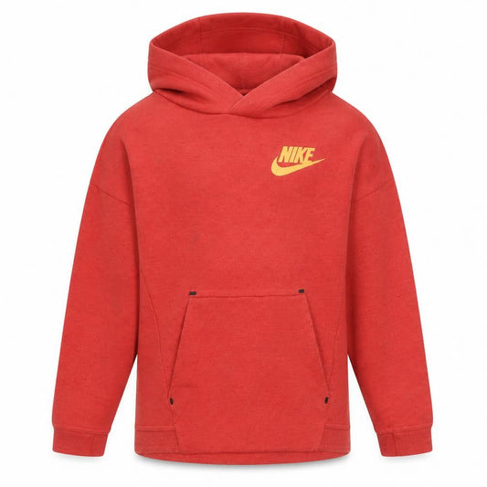 Nike Boys Red Pullover Hoodie XS Sporty Logo Design