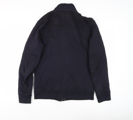 Ted Baker Men's Black Bomber Jacket Size 3 Stand-Up Collar