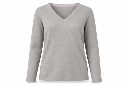 Womens UK Size S Banana Republic Grey Merino Wool Blend Blouse