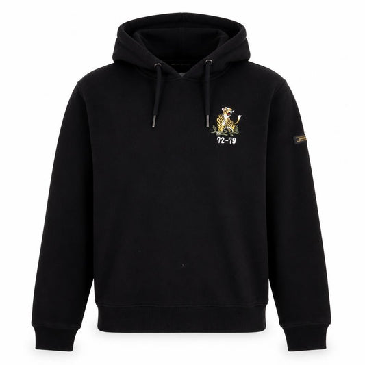 Womens UK 12 Regular Superdry Black Pullover Hoodie