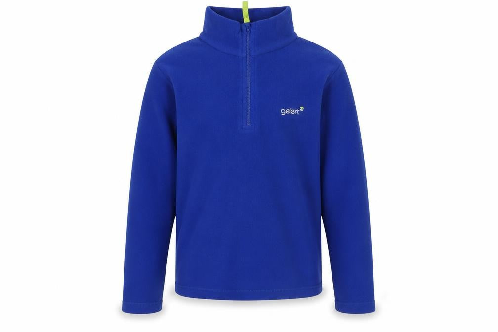 Front view of Gelert boys’' blue fleece sweatshirt, 11-12y, 1/2 zip