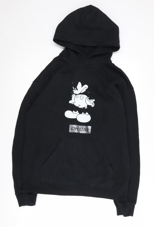 Disney Unisex Black M Hoodie Pullover Cartoon Graphic