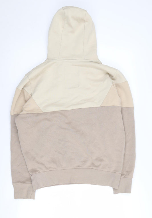 Ripstop Boys Beige Pullover Hoodie L Colourblock