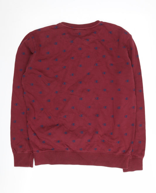 Champion Men's Red Graphic Sweatshirt S