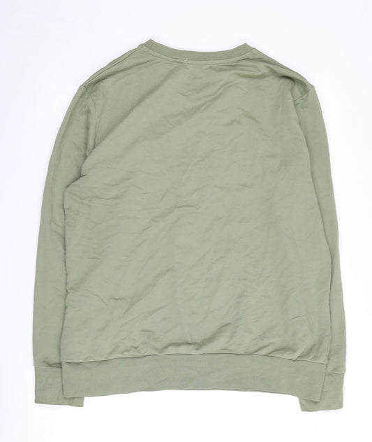 Lint & Thread Women's Green Pullover Sweatshirt, Size L