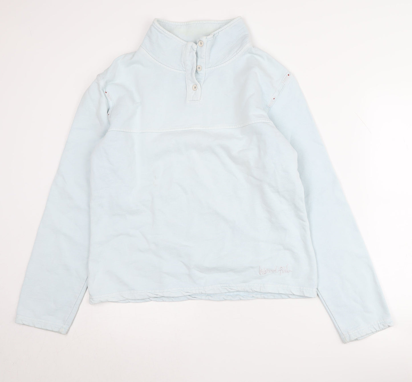 Weird Fish Women's Blue Henley Sweatshirt